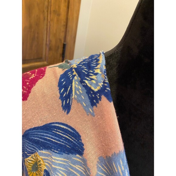 Woven Heart Swimsuit Coverup Plus Size ? 1X to 2X Open Front Retro Boho Flowy - Picture 7 of 7